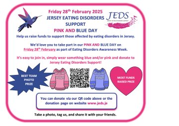 Jersey Eating Disorders Support Pink and Blue Fundraising Day! 🩷💙