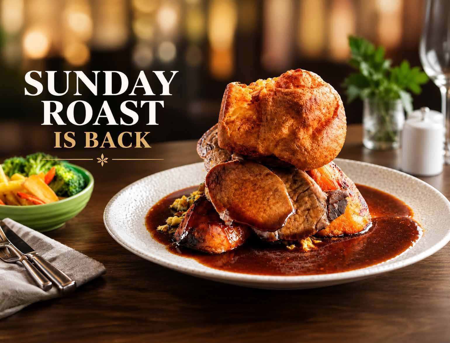 Sunday Roast Returns to Aha Restaurant