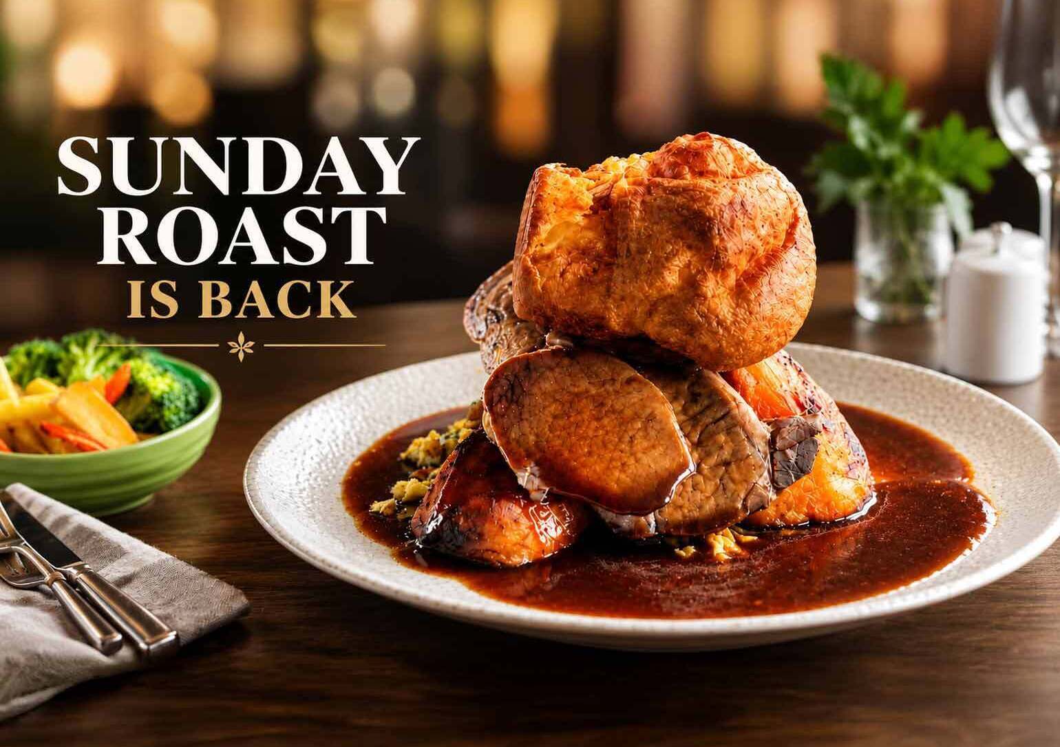 Sunday Roast Returns to Aha Restaurant